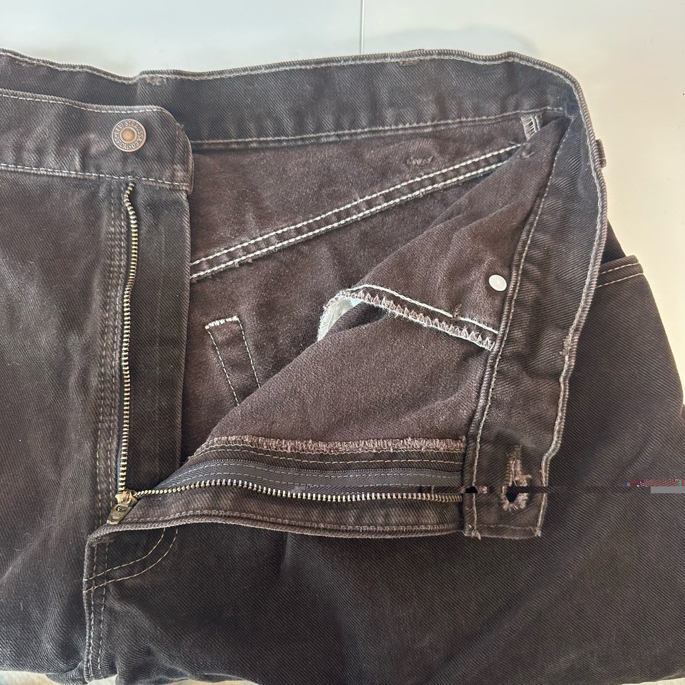 Levi's‎ 546 Vintage 90s USA Made Mens Jeans 38x30  Brown Denim Y2K Skater Grunge - Picture 5 of 14